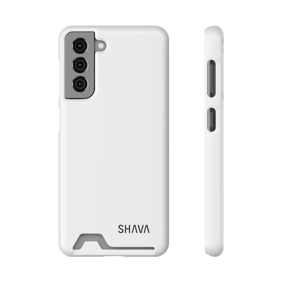 Simple Phone Cases With Card Holder - White
