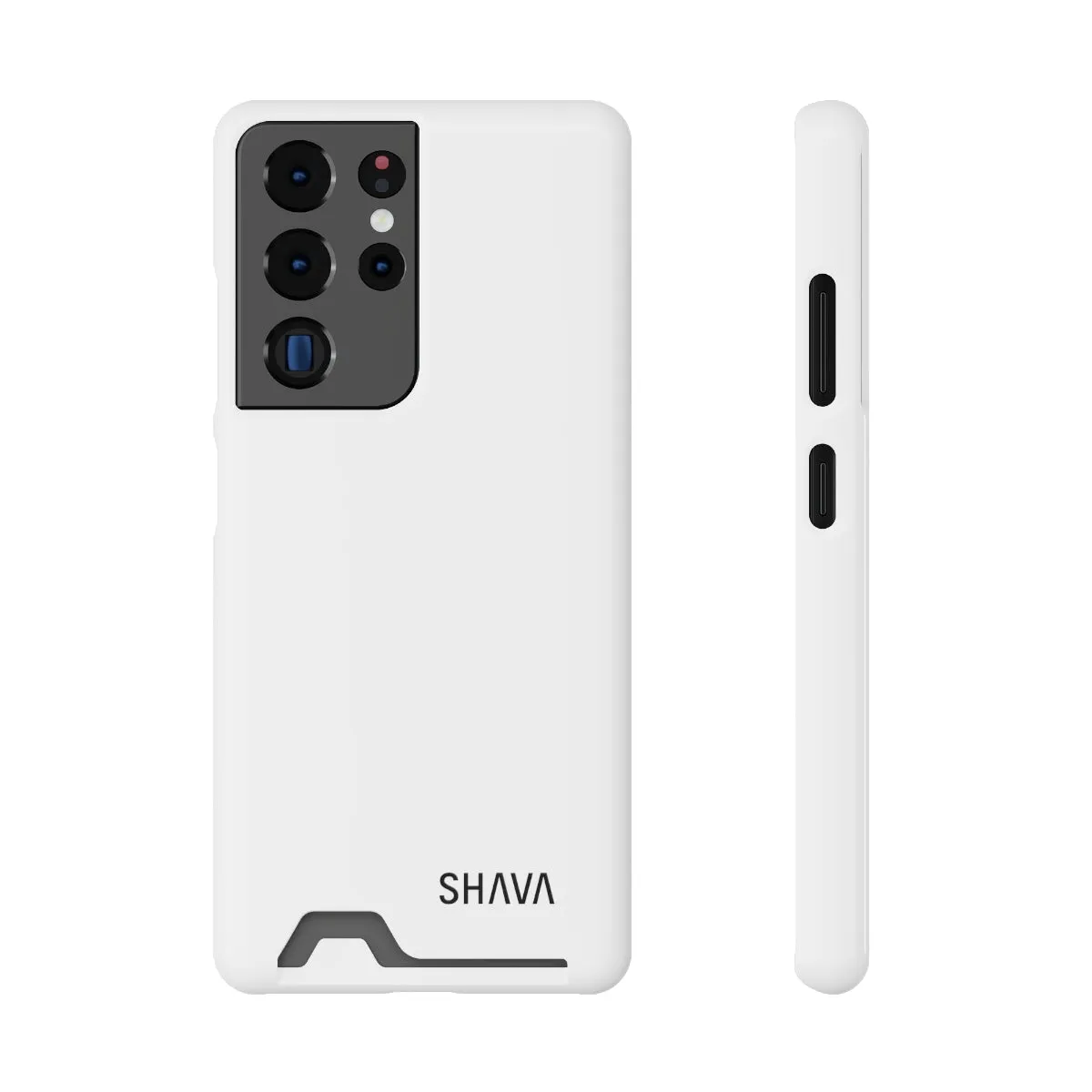 Simple Phone Cases With Card Holder - White