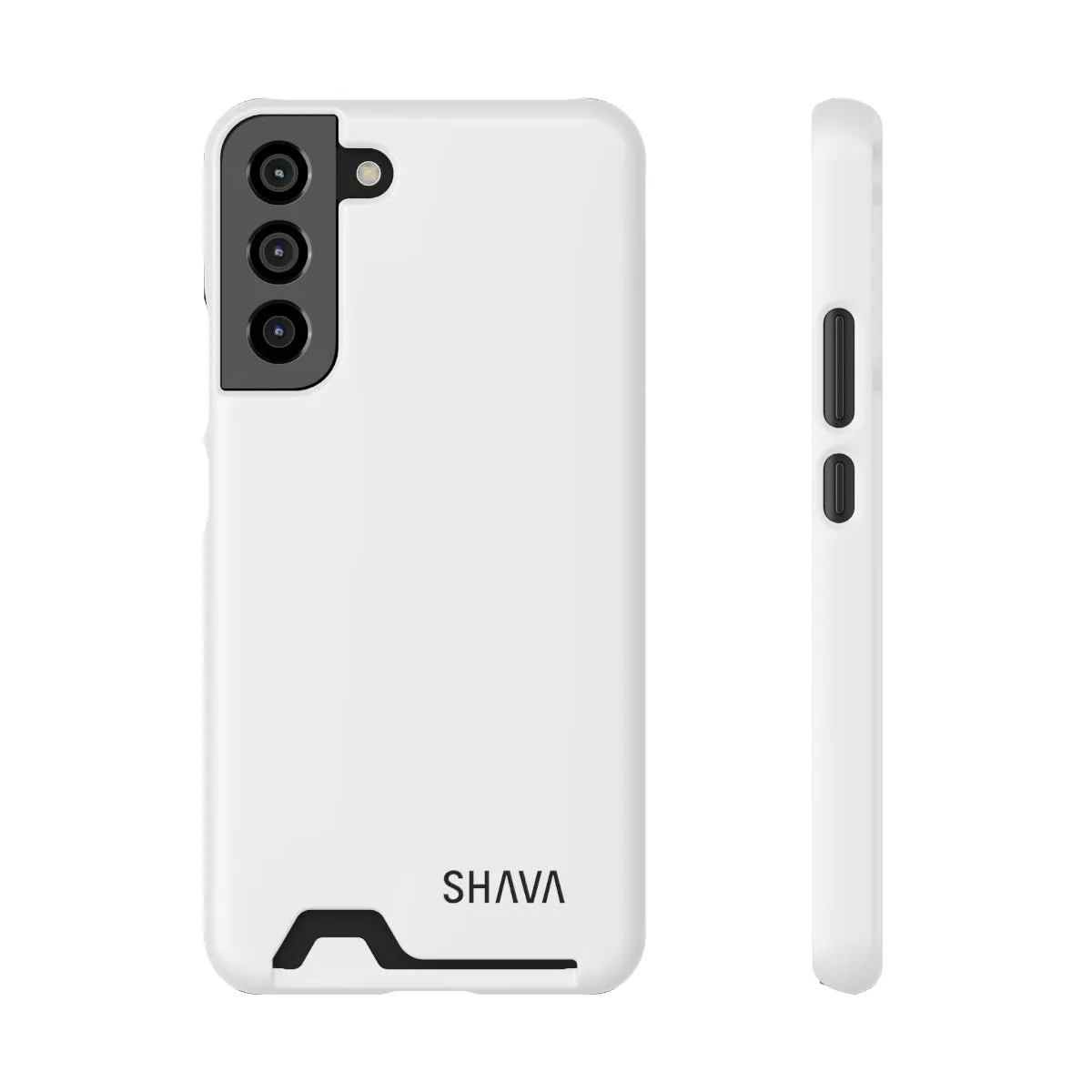 Simple Phone Cases With Card Holder - White