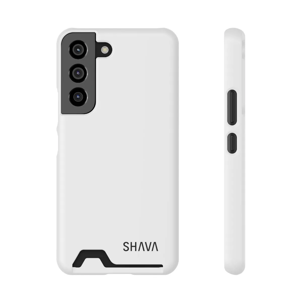 Simple Phone Cases With Card Holder - White